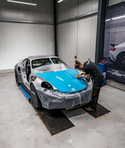 Folierung Porsche GT3 RS Xpel Colored PPF